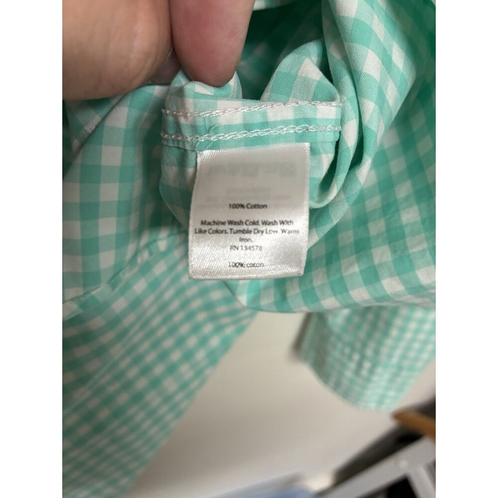 Vineyard Vines Men’s Turquoise Plaid Long Sleeve Classic Fit Tucker Size Medium - Picture 7 of 12